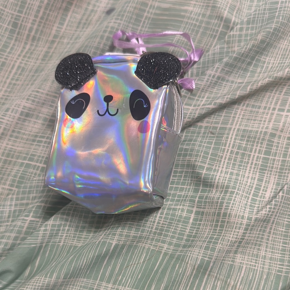 Claire's Holographic Panda Bag